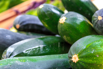 zucchini on the table
