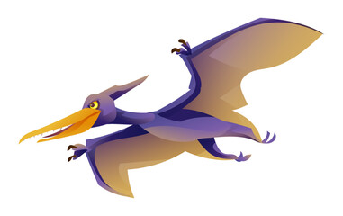 Pterodactyl dinosaur vector illustration isolated on white background © YG Studio