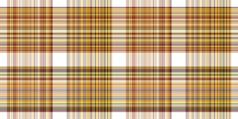 Woodland white tartan seamless border textile. Tonal autumnal forest plaid with organic texture. banner of orange stripe for rough washi tape.
