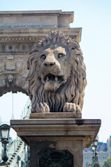Famous Hungarian Chain Bridge between Buda and Pest
