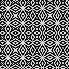 Geometric Seamless Art Black White Rhombus Star Shape Texture Fashion Fabric Textile Tile Cloth Wallpaper Background Banner Poster Wrapping Paper Decorative Laminate Element Wrapping Paper Pattern