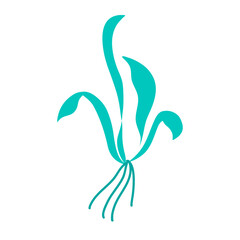 cute sea animal illustration with gradient color