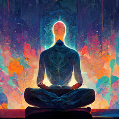 Meditation Illustration Editorial