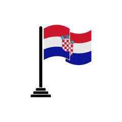independence day of croatia icon set vector sign symbol