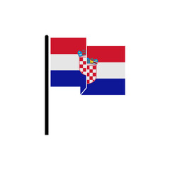 independence day of croatia icon set vector sign symbol