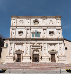 Renaissance portal of basilica of San Bernardino in L'Aquila, Italy