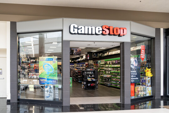 Buffalo, NY, USA - July 23, 2022: A GameStop store at a shopping mall in Buffalo, NY, USA. GameStop Corp. is an American video game,  consumer electronics, gaming and merchandise retailer.