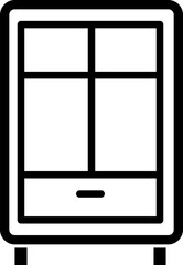 Cupboard icon. Wardrobe furniture cabinet vector template..eps