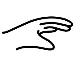 Human hand gesture doodle