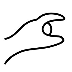 Human hand gesture doodle