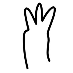 Human hand gesture doodle