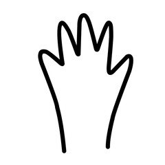 Human hand gesture doodle