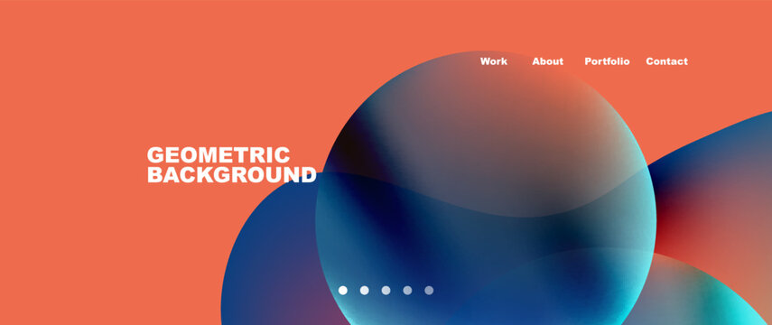 Flowing gradient colors and round elements and circles. Vector illustration for wallpaper, banner, background, leaflet, catalog, cover, flyer