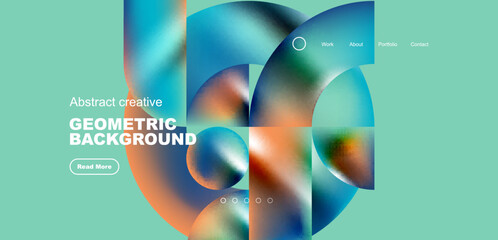 Shiny circles and round elements geometric background. Vector illustration for wallpaper, banner, background, leaflet, catalog, cover, flyer