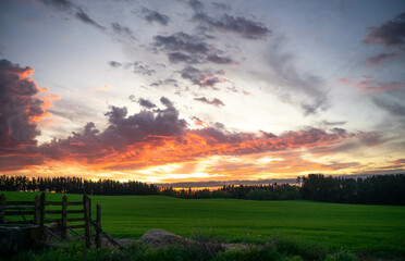 alto rango dinámico, atardecer 
