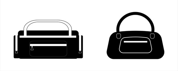 Travel bag. Travel luggage. Isolated on white background. Vector
illustration.