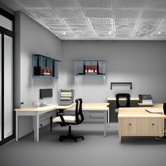 Modern Work Environment Realistic Highly Detailed