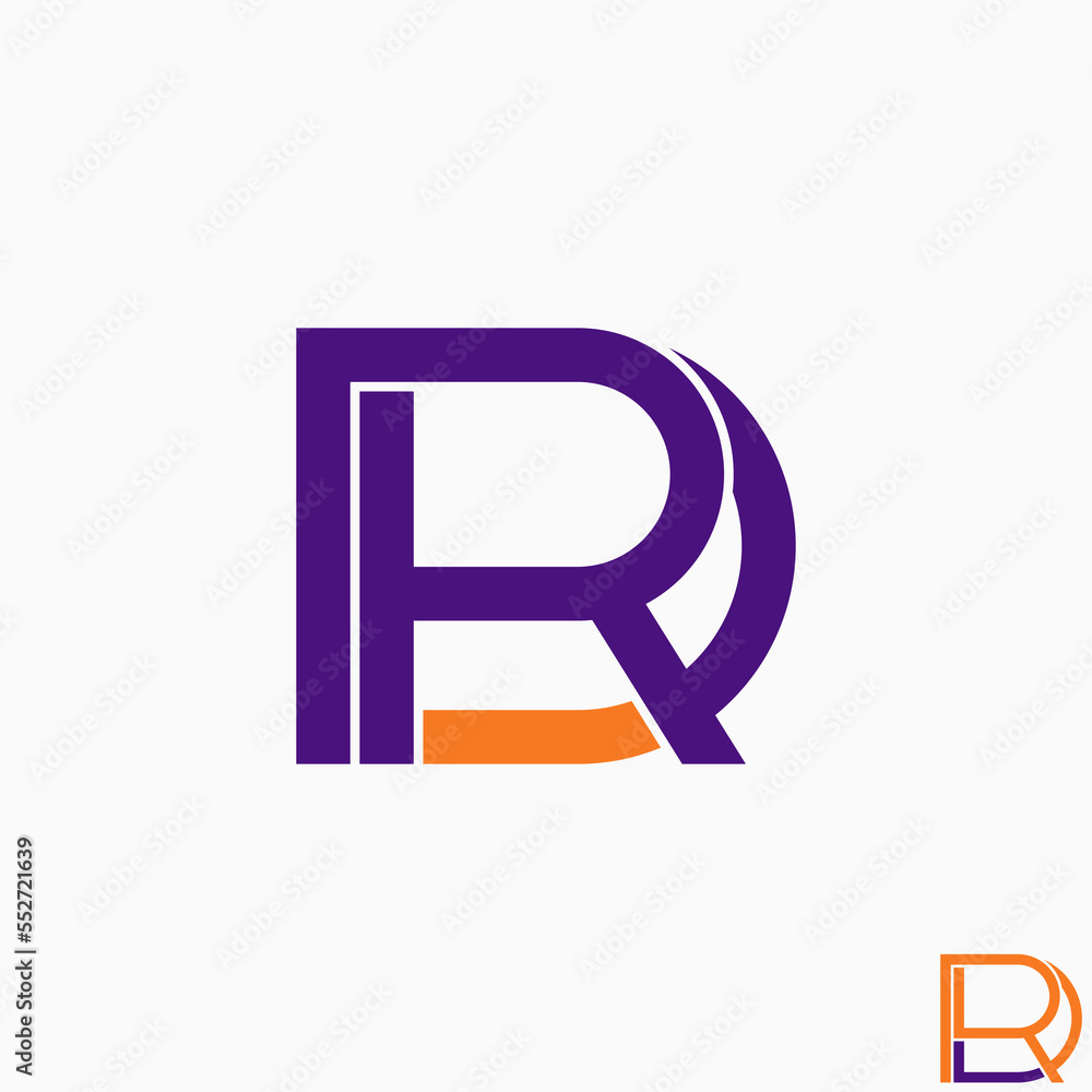 Poster logo design graphic concept creative abstract premium free vector stock simple and unique letter rd 