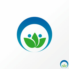 Logo design graphic concept creative abstract premium free vector stock simple and unique lotus flower like two human body. Related to yoga and nature