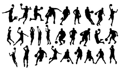 Basketball Silhouettes, Basketball SVG, Basketball Cut Files, Basketball Clip Art, SVG Silhouettes, Basketball Players Silhouettes, Black Basketball Player Silhouettes, Basketball Players SVG