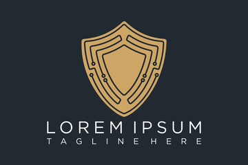 security logo technology for your company, shield logo for security data