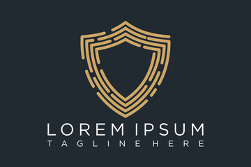 security logo technology for your company, shield logo for security data