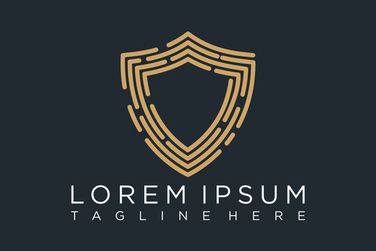 security logo technology for your company, shield logo for security data