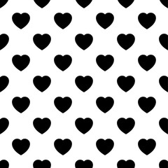 heart seamless pattern isolated on white background and printable, valentines day background