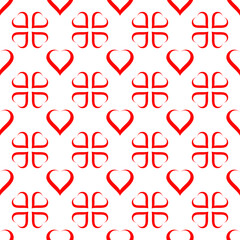 heart seamless pattern isolated on white background and printable, valentines day background