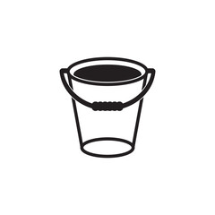 Fototapeta na wymiar bucket icon vector illustration simple design