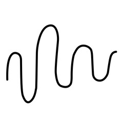hand drawn doodle audio wave icon illustration symbol isolated