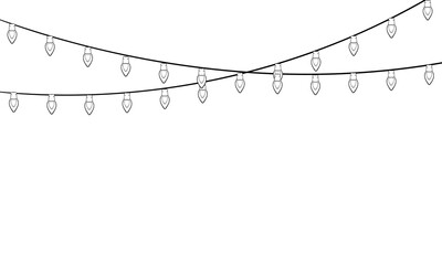 hand drawn lamp decoration background on white background