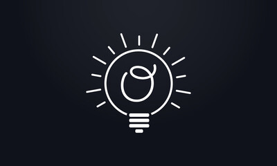 Electricity light logo and Electricity fiber logo with lighting bulb letter vector design and online bulb vector logo. Idea bulb symbol