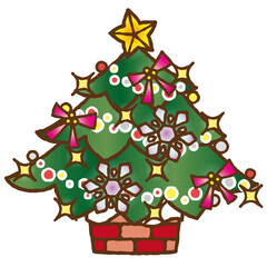 Cartoon Christmas Tree.