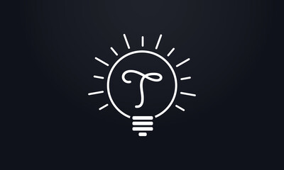 Electricity light logo and Electricity fiber logo with lighting bulb letter vector design and online bulb vector logo. Idea bulb symbol