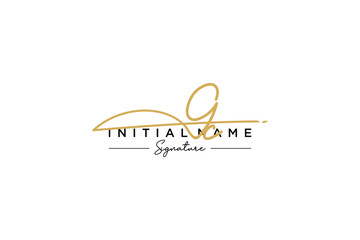 Initial GC signature logo template vector. Hand drawn Calligraphy lettering Vector illustration.
