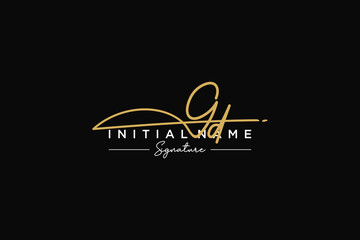 Initial GD signature logo template vector. Hand drawn Calligraphy lettering Vector illustration.
