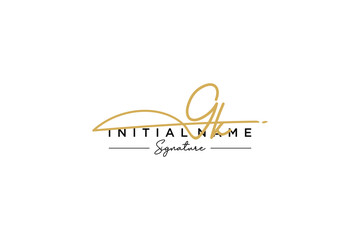 Initial GK signature logo template vector. Hand drawn Calligraphy lettering Vector illustration.
