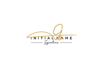 Initial GO signature logo template vector. Hand drawn Calligraphy lettering Vector illustration.
