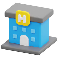Obraz premium hotel 3d render icon illustration