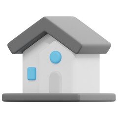 house 3d render icon illustration