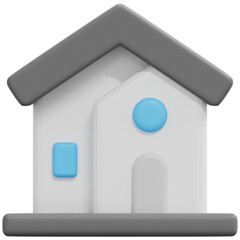 house 3d render icon illustration