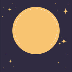 Naklejka premium moon and stars