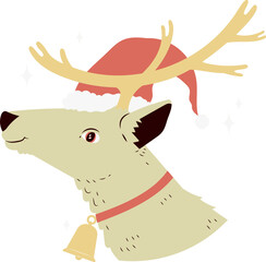 christmas Reindeer illustration.