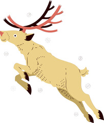 christmas Reindeer illustration.