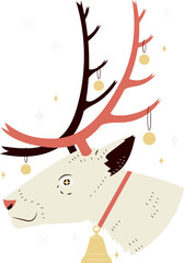 christmas Reindeer illustration.