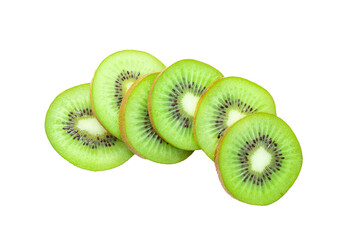 Slice of kiwi fruit isolated on transparent png