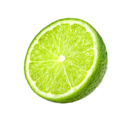 slice lime isolated on transparent png