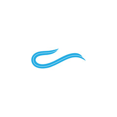 letter c ribbon waves simple logo vector
