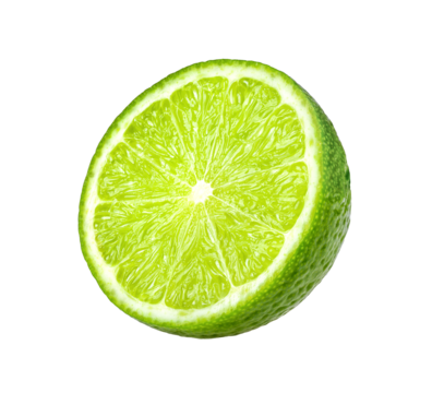 slice lime isolated on transparent png